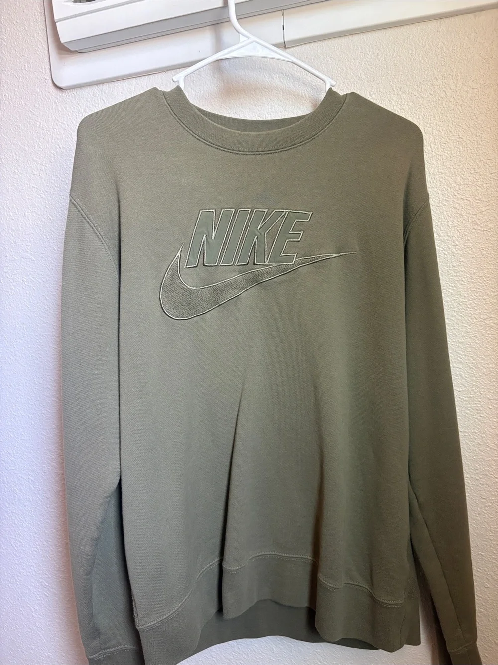 Nike Olive Green Logo Crew Sweatshirt